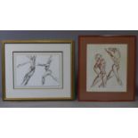 Tom Merrifield, two prints, to include a print of two male dancers, signed in pencil to lower