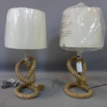 Two rope lamps