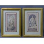 A pair of framed and glazed classical style prints H.32 W.18cm
