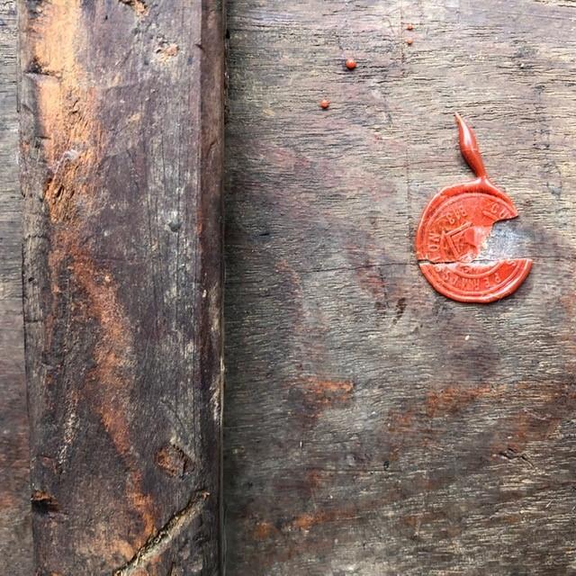 A set of 6 Chinese Ming elm dining chairs, officially stamped for authenticity with red wax seals to - Image 8 of 8