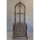 Victorian cast iron hall stand / coat stand, cast iron, c.1860, 182x70x30cm