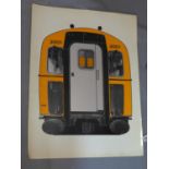 Gerd Winner (German, b.1936), a poster of an orange underground train, unframed, 104 x 79cm