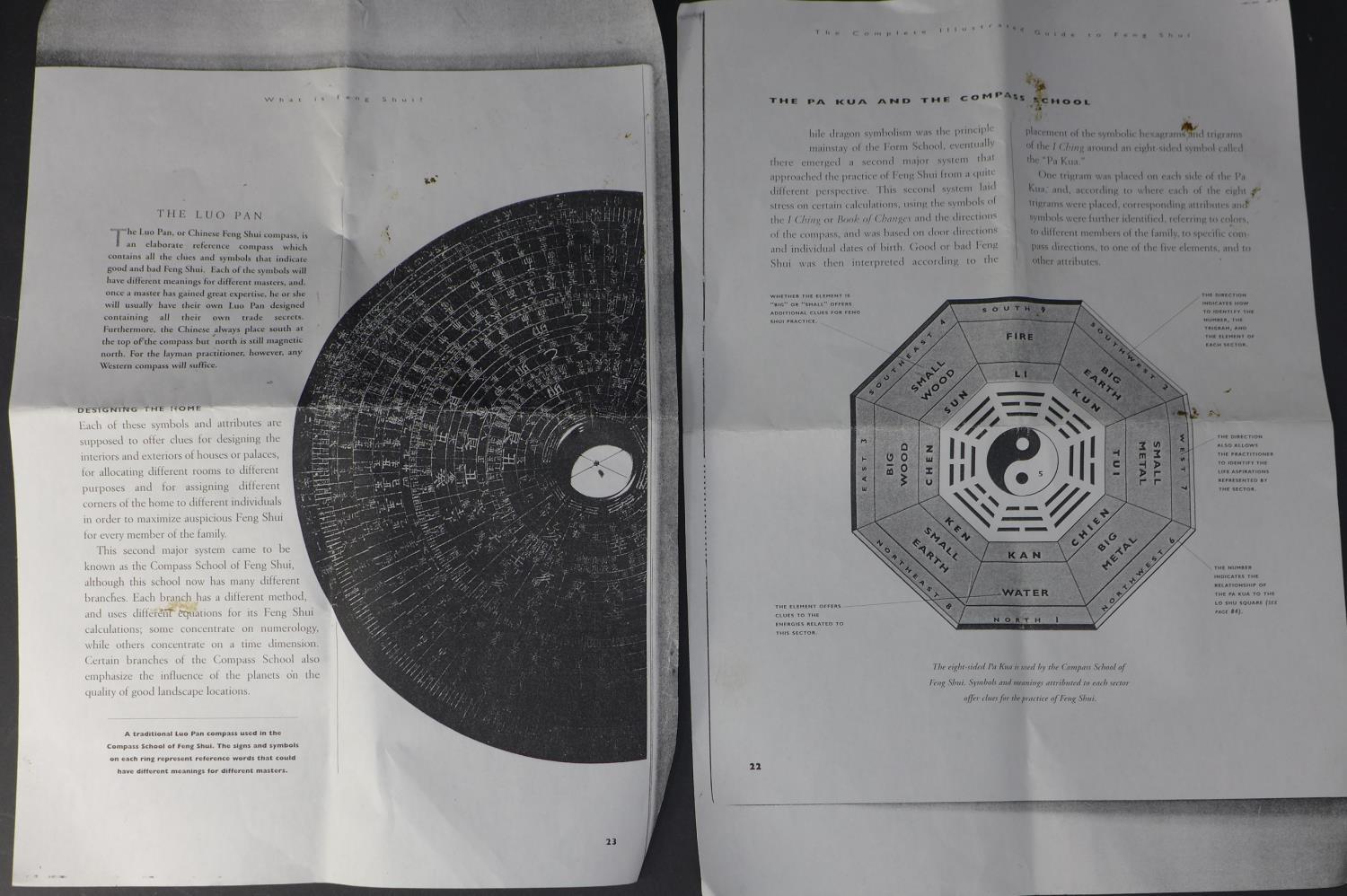 Bagua Yingyang Fengshui Compass, Metal and Wood, diameter 14cm - Image 4 of 4