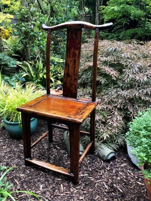 A set of 6 Chinese Ming elm dining chairs, officially stamped for authenticity with red wax seals to - Image 6 of 8