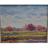 20th century impressionist landscape, oil on canvas, signed lower left 'Cister 19', framed, 41 x