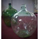 Two large vintage glass bottles/carboys, H.63cm (largest)