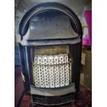 A vintage wrought iron fireplace, H.69 W.43cm