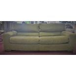 A Roche Bobois nubuck upholstered sofa, H.71 W.205 D.92cm