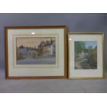 Two watercolours of British Villages, work on paper, 20th century Marjorie Bywater (British, 1903?