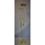 A 20th century two light floor standing lamp, H.181cm