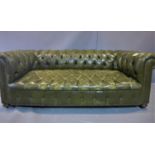 Leather Chesterfield Sofa, 20th centuryH72cm, W205cm, D90cm