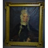 19th century British school, Portrait of Lady Kensington, oil on canvas, in giltwood frame with
