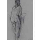 A framed and glazed charcoal study, signed H. Kuyton, H.40cm W.30cm