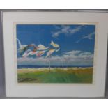 Contemporary Norwegian artist, Cloths in the wind, screenprint on wove paper, signed, titled and