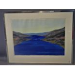 Contemporary Norwegian artist, View of fjord, screenprint on wove paper, signed, titled Fjord III'