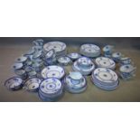 A set of Spode Gloucester - Blue china, comprising dinner plates (25) and side plates (25), soup