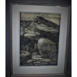 Contemporary Norwegian artist, Rocks, Landscape, etching and aquatint, signed, titled and dated