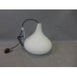Frosted glass drop shape ceiling light shade
