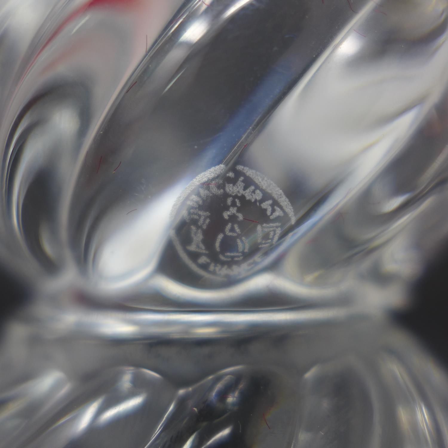 Two boxed pairs of Baccarat Bambous crystal napkin rings, with maker's marks (2) - Image 3 of 4