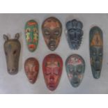 Eight contemporary African mask