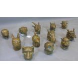Twelve Chinese zodiac signs bronze animal heads inspired by the fountains of Yuanmingyuan palace,