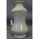 Chinese white glazed porcelain vase, Fukien province, 18th - 19th century, H 33, diameter 18 cm