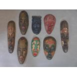 Eight contemporary African masks