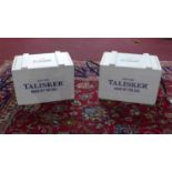 Two Talisker whisky crates, with rope handles, H.32 W.46 D.31cm