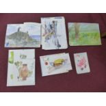 Patricia Wright (British, 1919 - 2019), Twenty four watercolours of various subjects, some signed