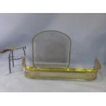 Fire guards, fire fender and fire poker rest, Brass, 20th century
