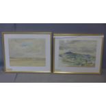 Two watercolours by Roland Vivian Pitchforth (1895 - 1982): Muker near Hawes, signed and date