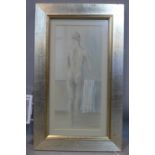 Lindsay Bennett, Rose II female nude from behind, signed and dated on the back December 2000, framed