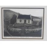 Maria Simonds-Gooding ARHA (b.1939), 'An Toileanach' 'Blasket Cottage', etching and aquatint, framed