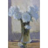 Henri van Os-Delhez (Dutch, 1880-1976), 'Chrysanthemums', oil on canvas, signed lower right, framed,