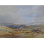 After Peter de Wint (1784-1849), 'Hayfield, Yorkshire', watercolour, with antique label to verso,