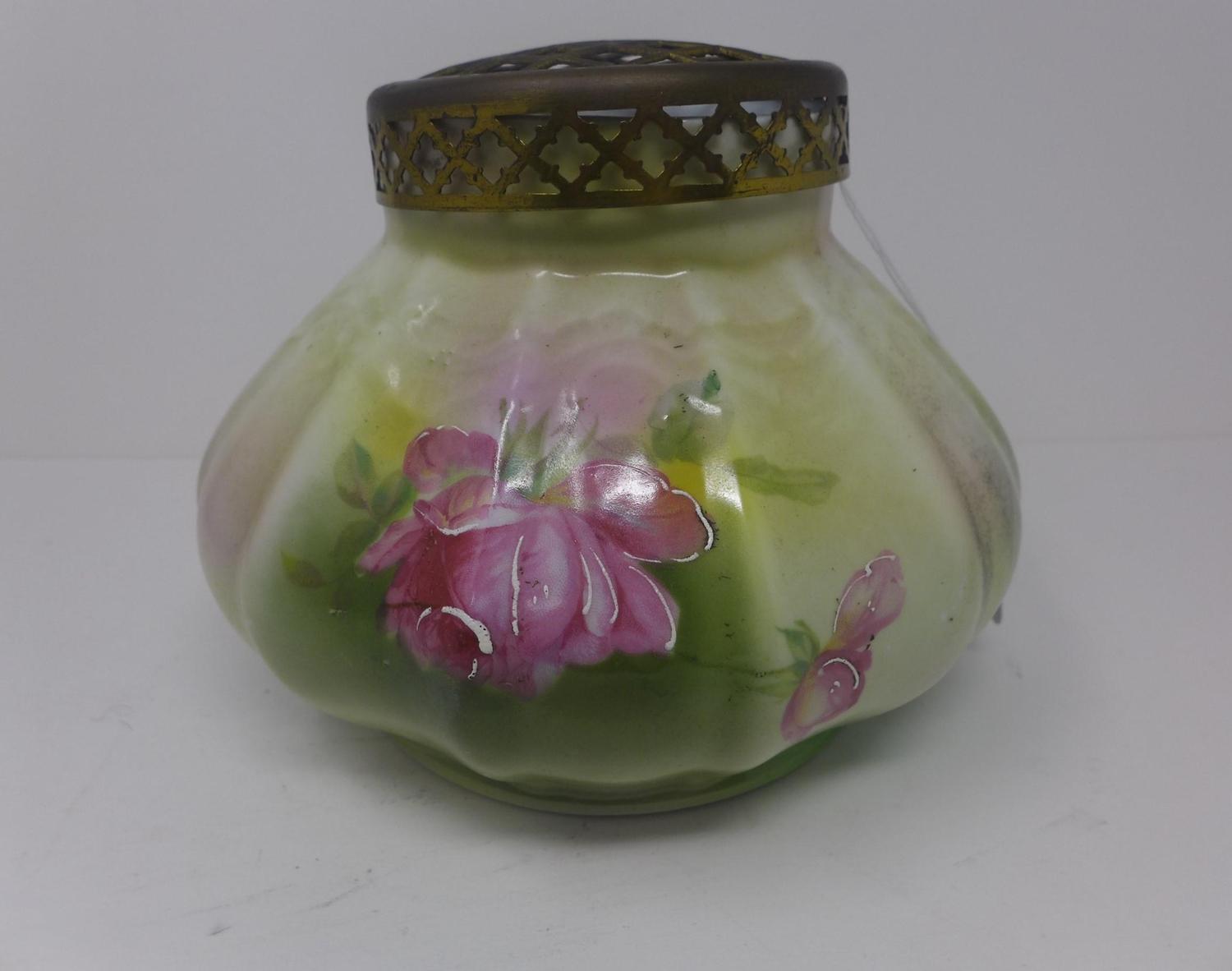 1970's green rose vase - Image 2 of 3