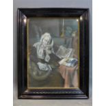 After Jozef Israels, an elderly lady sleeping with book on her lap, pastel, framed and glazed,