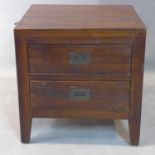 A Lombok chest of drawers, Indonesian teak wood, H.50, W.50, D.50 cm