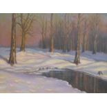 Michail Markianovi? Germa?ev (1867-1930) (attrib.) , Winter landscape, oil on canvas, signed, framed