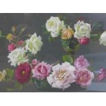 Jack Boulton (fl. 1875-1920), Still life of Roses, gouache, framed and glazed, 37 x 53cm