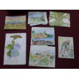 Patricia Wright (British, 1919 - 2019), Twenty four watercolours of various subjects, some signed