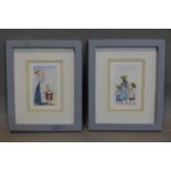 J. Michael Whittaker, two watercolours of children at the beach, signed lower right, each in