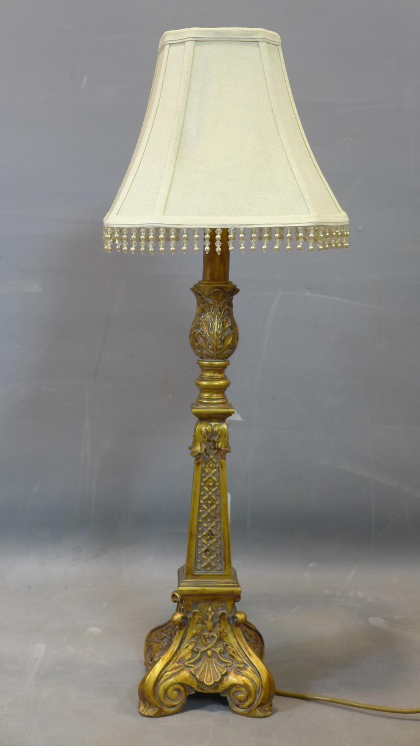 A Contemporary Rococo style table lamp H.80 x W.27 x D.27cm