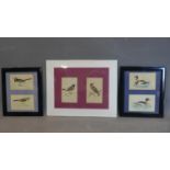 Four hand coloured etchings of beautiful birds from 'A history of British birds' by Rev. O.M. Morris
