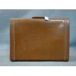 Vintage 1950's american brown suitcase