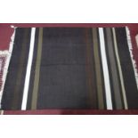 A flat-weave modern kilim rug with classic stripes, 244 x 173 cm