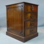 A Georgian style two drawer mahogany filing cabinet