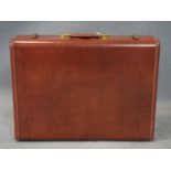 Vintage 1950s Samsonite shwayder brown hardshell travel suitcase