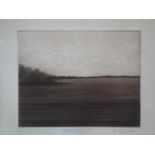 20th century British school, Field in the sky I, etching, signed, framed and glazed 38 x 41 cm