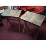 Two 1960's school desks